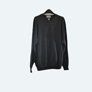 Pierre Cardin Grey Cotton-Cashmere Blend Knit Sweater size M